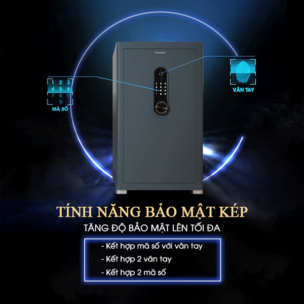 Két sắt vân tay Philips SBX601-8B0 (128kg)