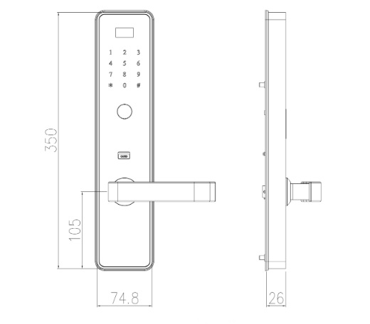 Khóa cửa điện tử Goodum GT060