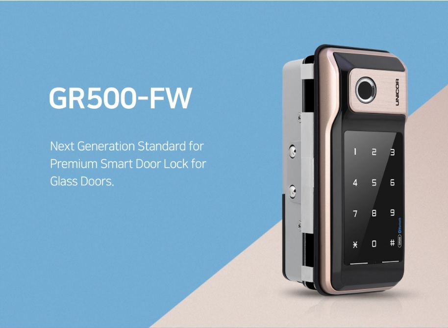 Khóa cửa kính Unicor GR500 - FW - CL