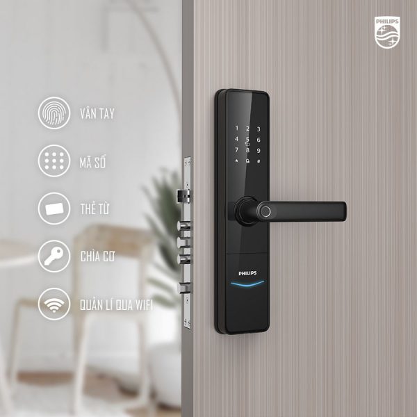 Khóa cửa vân tân tay Philips DDL603E