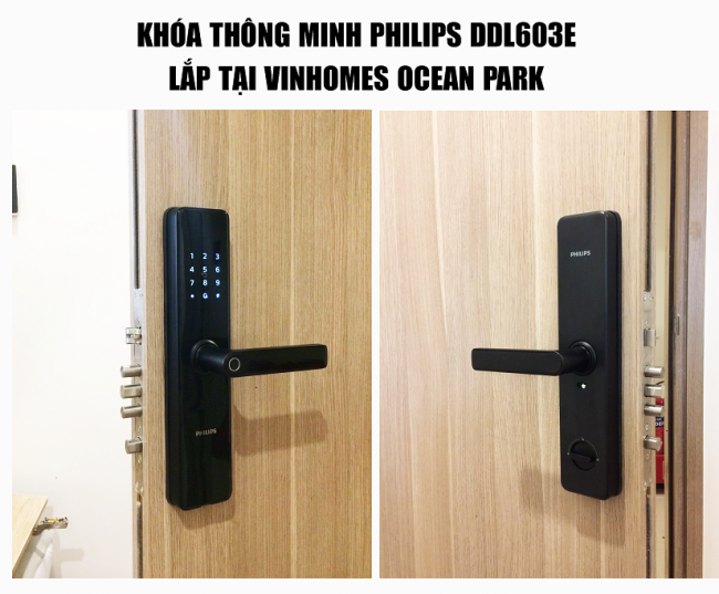 Khóa cửa vân tân tay Philips DDL603E