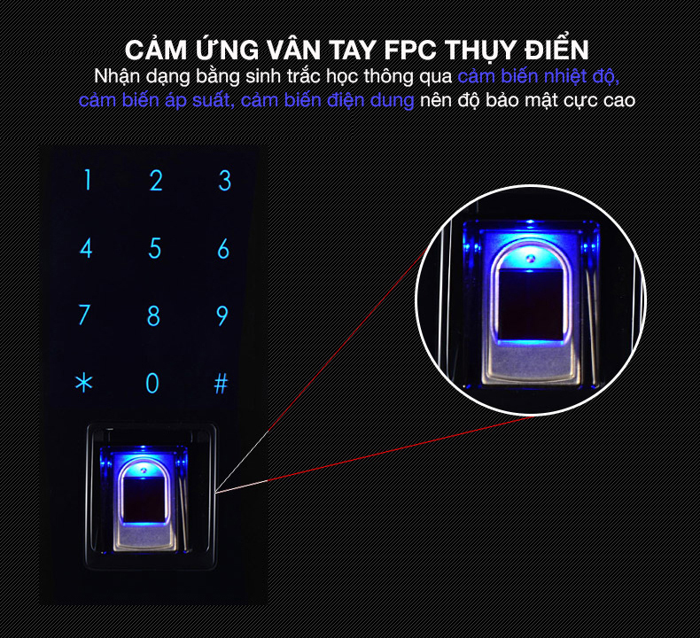 Khóa cửa vân tay cổ điển Kaadas 6001