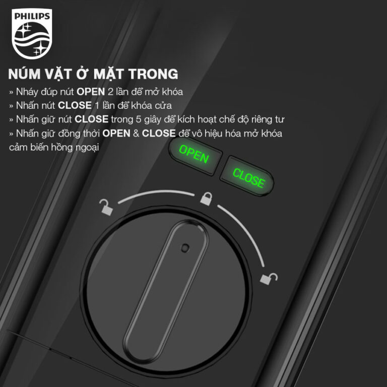 Khóa cửa vân tay Philips 9300
