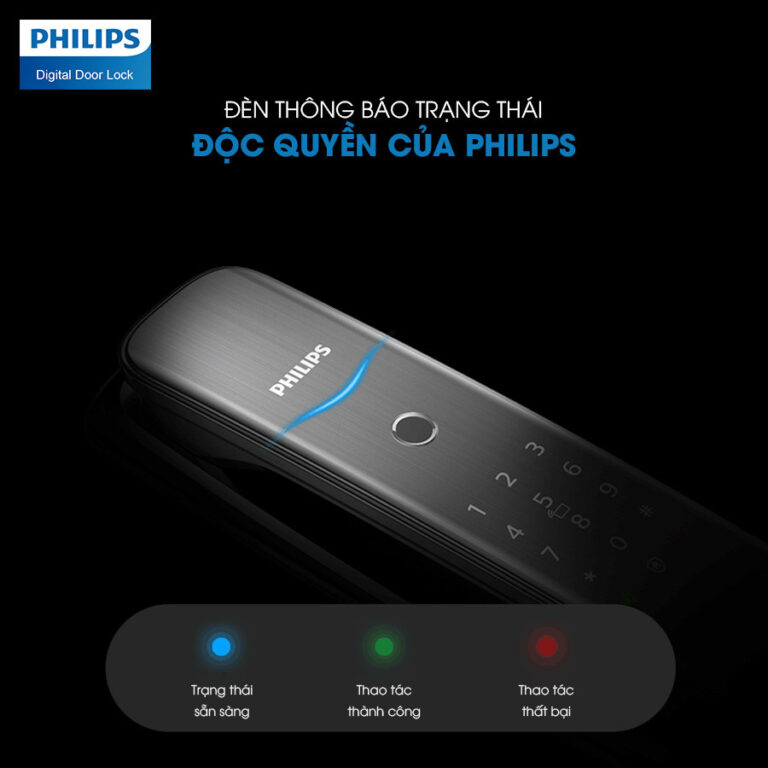 Khóa cửa vân tay Philips DDL702E-5HWS