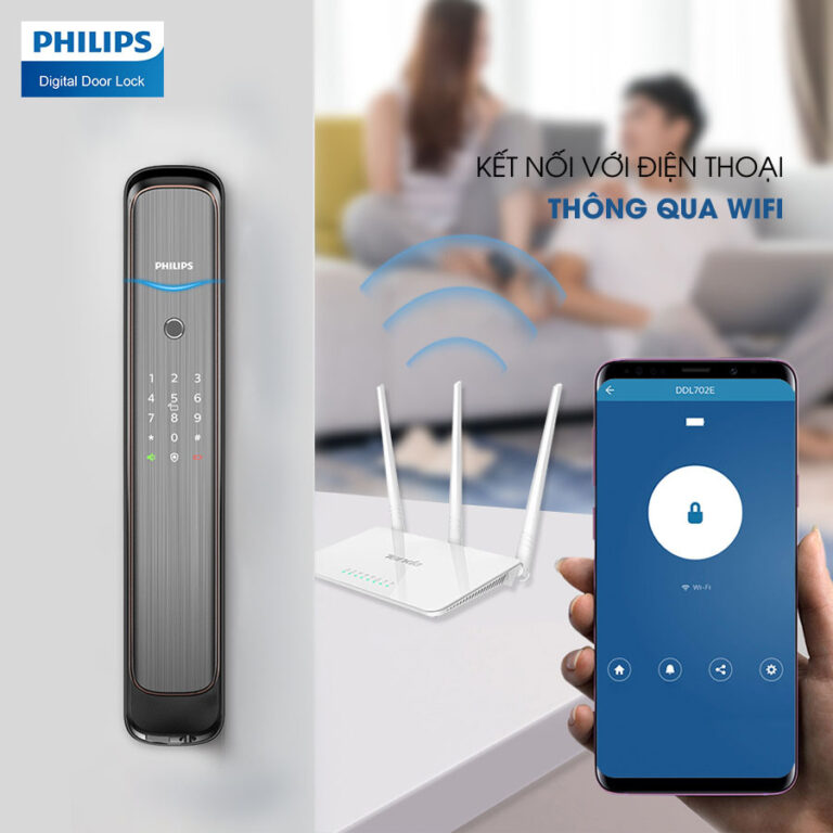 Khóa cửa vân tay Philips DDL702E-5HWS