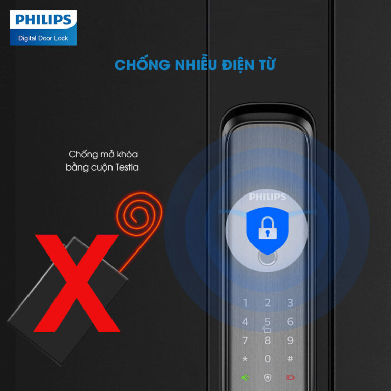 Khóa cửa vân tay Philips DDL702E-5HWS