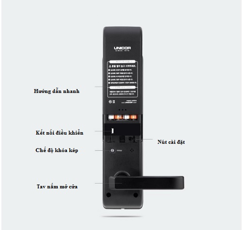 Khóa thẻ từ mã số UN-325S-SA (Cửa nhôm) (Sao chép)