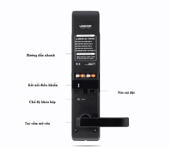 Hướng dẫn sử dụng khóa cửa vân tay Unicor UN-P8000BWSK-F