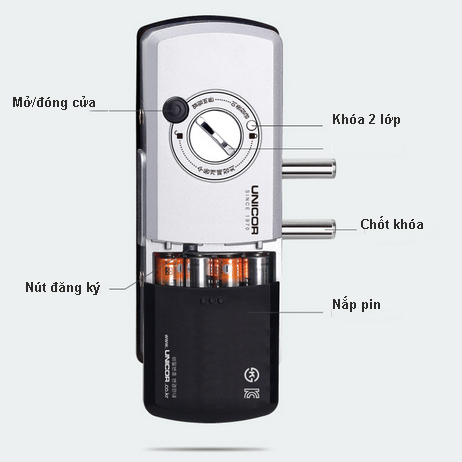 Hướng dẫn sử dụng khóa cửa vân tay Unicor UN-P8000BWSK-F
