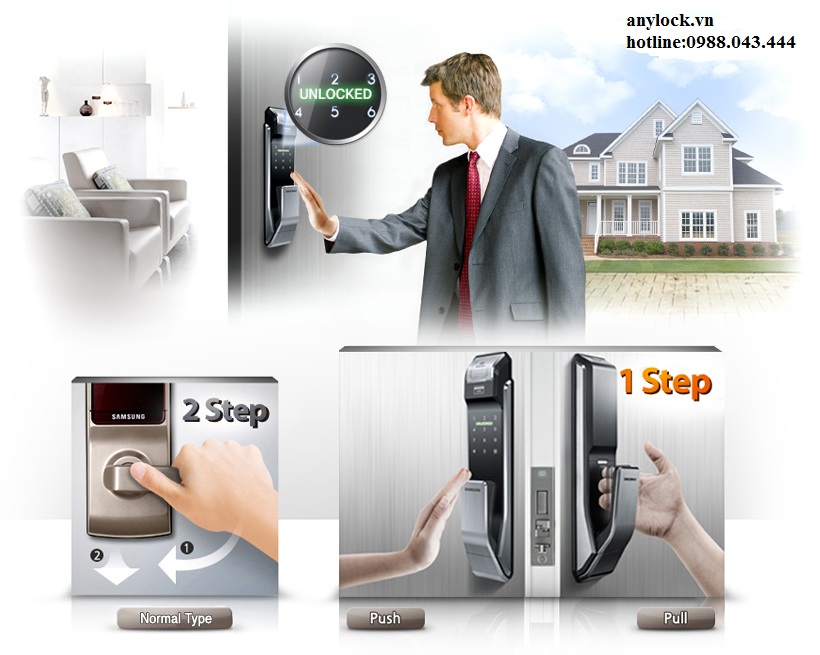 Hướng dẫn sử dụng khóa cửa vân tay Unicor UN-P8000BWSK-F
