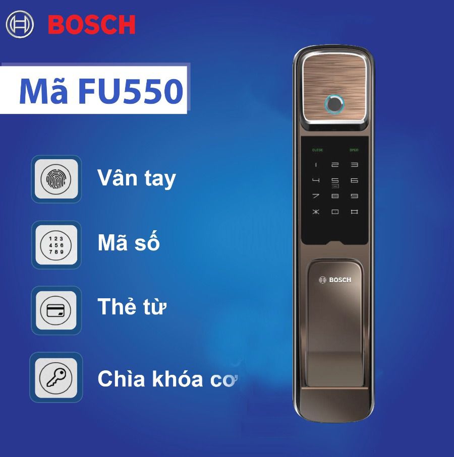 Khóa cửa vân tay Bosch FU550