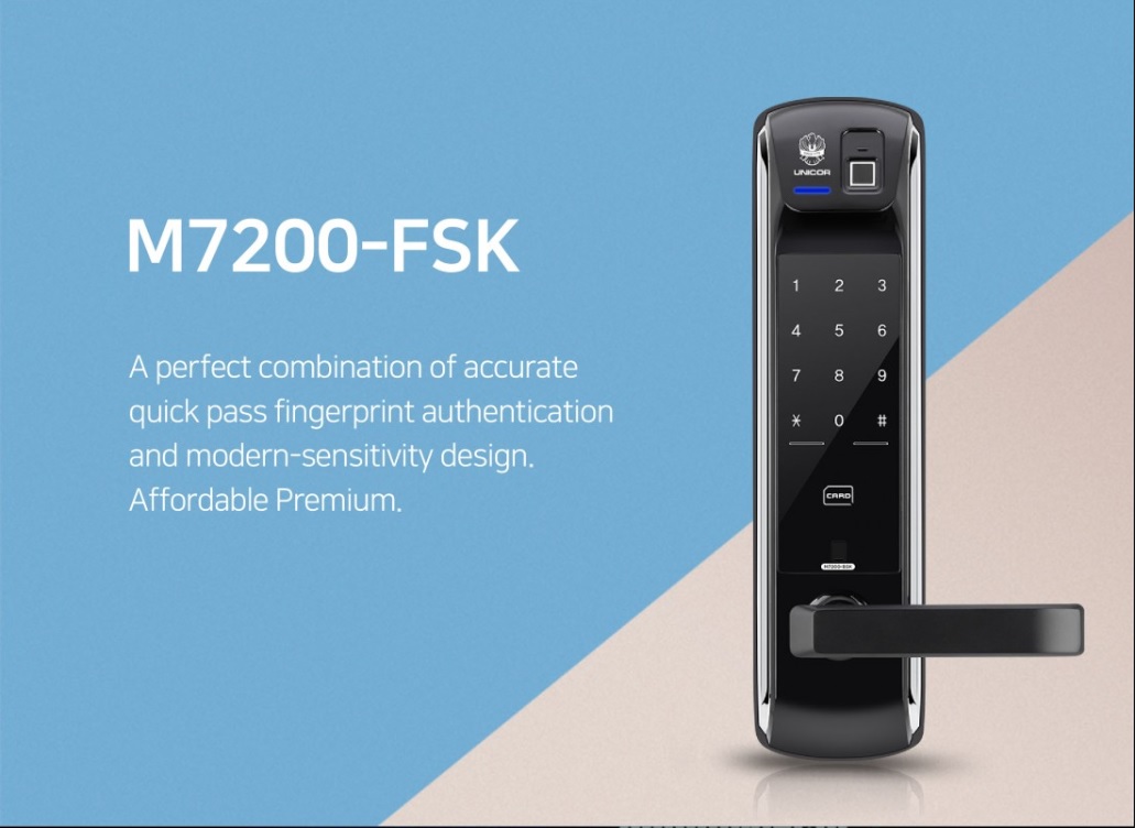 Khóa cửa vân tay Unicor M7200-FSK