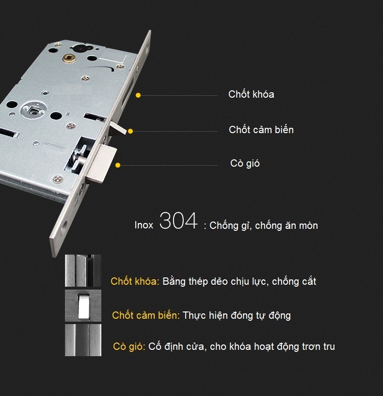 Khóa cửa vân tay Yale YDM7116A MB