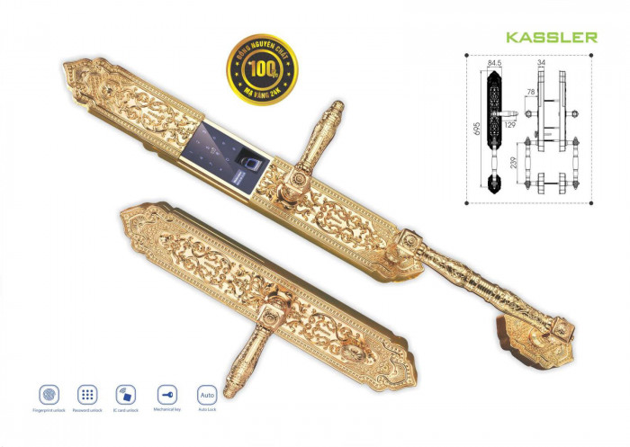 Khóa vân tay cổ điển Kassler KL-999 (Đức)